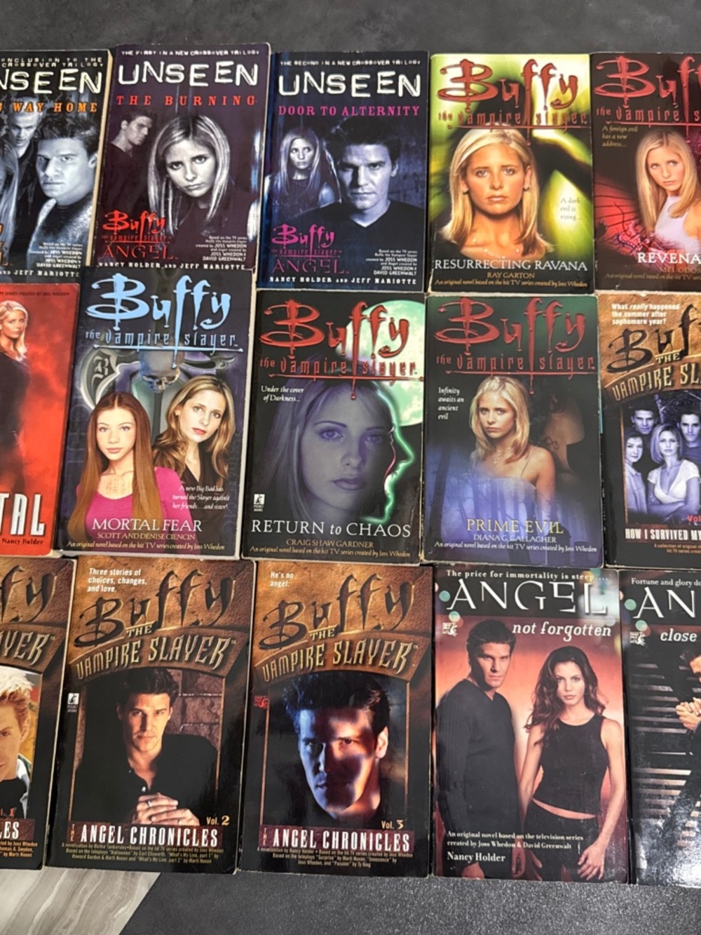 Buffy the Vampire Slayer & Angel Paperback Novel Lot of 15 Vintage 90s 2000s